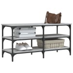 vidaXL Bancă de pantofi, gri sonoma, 100x38,5x49 cm, lemn prelucrat