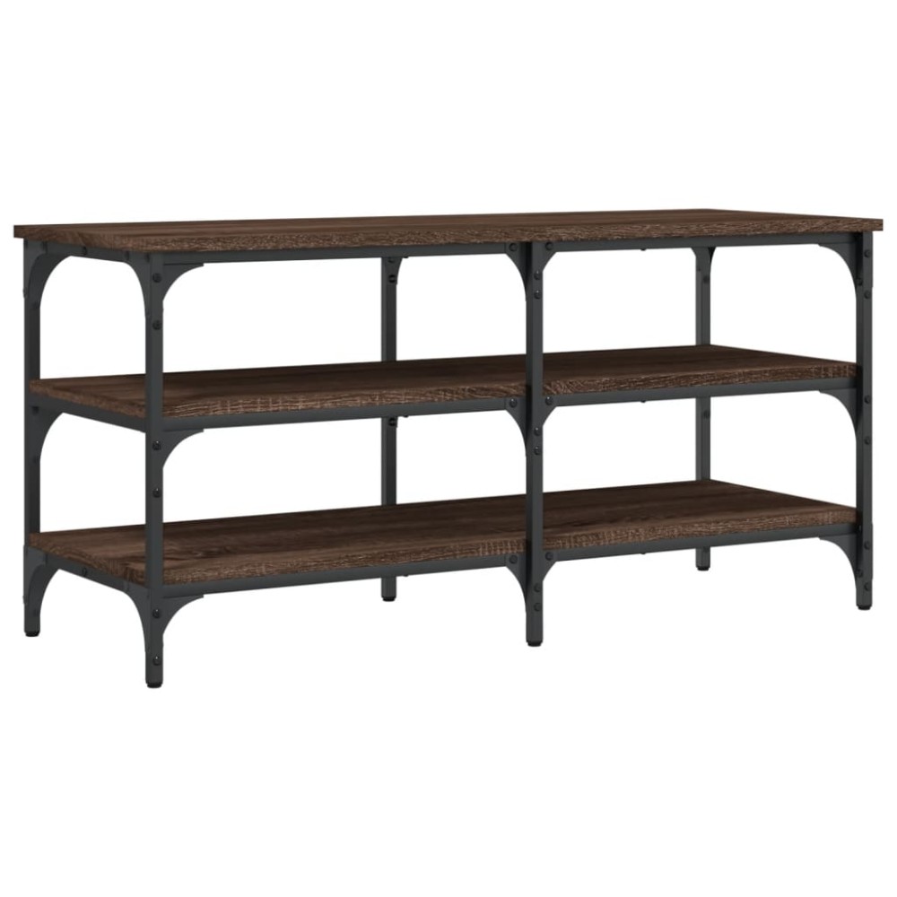 vidaXL Bancă de pantofi, stejar maro, 100x38,5x49 cm, lemn prelucrat
