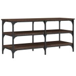 vidaXL Bancă de pantofi, stejar maro, 100x38,5x49 cm, lemn prelucrat