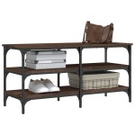 vidaXL Bancă de pantofi, stejar maro, 100x38,5x49 cm, lemn prelucrat