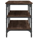 vidaXL Bancă de pantofi, stejar maro, 100x38,5x49 cm, lemn prelucrat