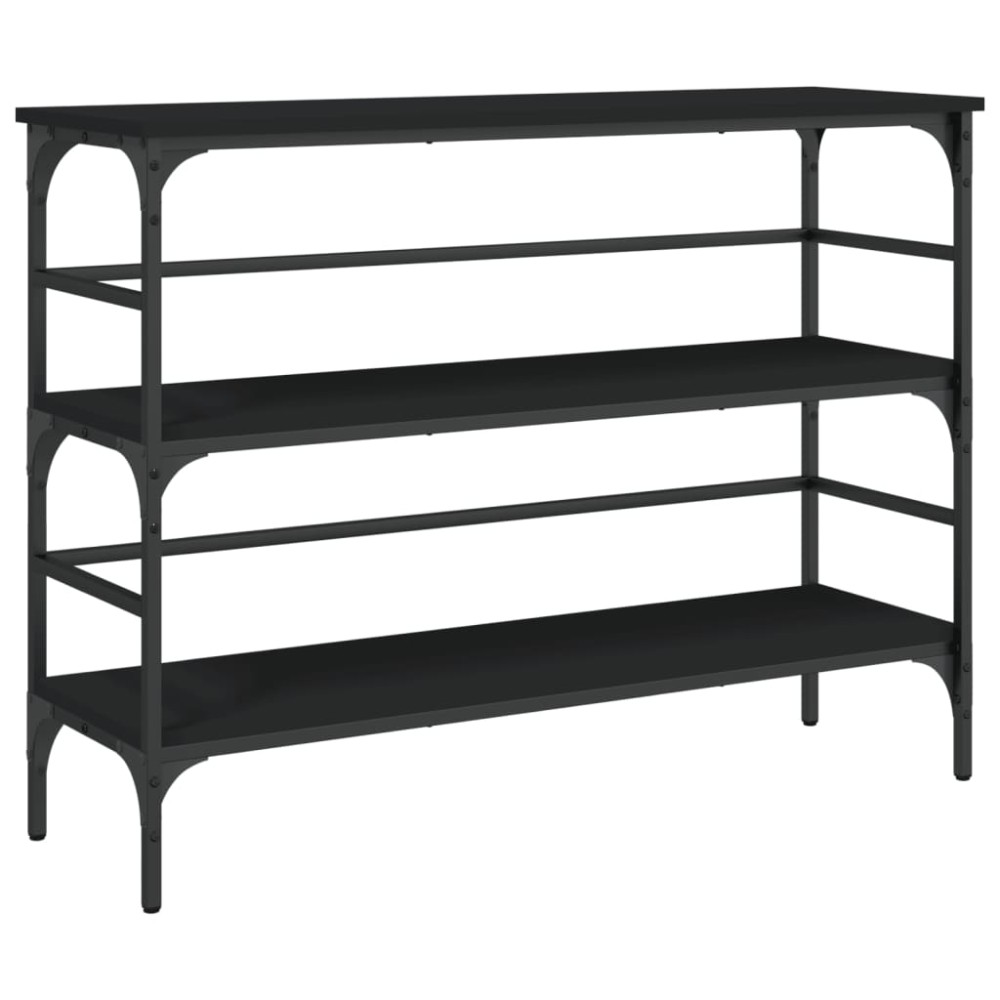 vidaXL Măsuță consolă, negru, 100x32x75 cm, lemn compozit