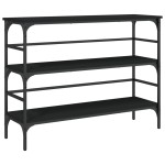 vidaXL Măsuță consolă, negru, 100x32x75 cm, lemn compozit vidaXL Măsuță consolă, negru, 100x32x75 cm, lemn compozit