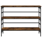 vidaXL Măsuță consolă, stejar fumuriu, 100x32x75 cm, lemn prelucrat vidaXL Măsuță consolă, stejar fumuriu, 100x32x75 cm, lemn prelucrat