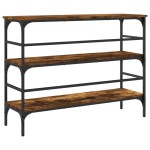 vidaXL Măsuță consolă, stejar fumuriu, 100x32x75 cm, lemn prelucrat vidaXL Măsuță consolă, stejar fumuriu, 100x32x75 cm, lemn prelucrat