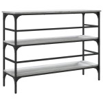 vidaXL Măsuță consolă, gri sonoma, 100x32x75 cm, lemn prelucrat vidaXL Măsuță consolă, gri sonoma, 100x32x75 cm, lemn prelucrat