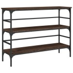 vidaXL Măsuță consolă, stejar maro, 100x32x75 cm, lemn prelucrat vidaXL Măsuță consolă, stejar maro, 100x32x75 cm, lemn prelucrat