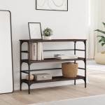 vidaXL Măsuță consolă, stejar maro, 100x32x75 cm, lemn prelucrat vidaXL Măsuță consolă, stejar maro, 100x32x75 cm, lemn prelucrat