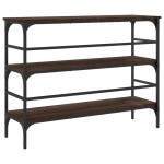 vidaXL Măsuță consolă, stejar maro, 100x32x75 cm, lemn prelucrat vidaXL Măsuță consolă, stejar maro, 100x32x75 cm, lemn prelucrat