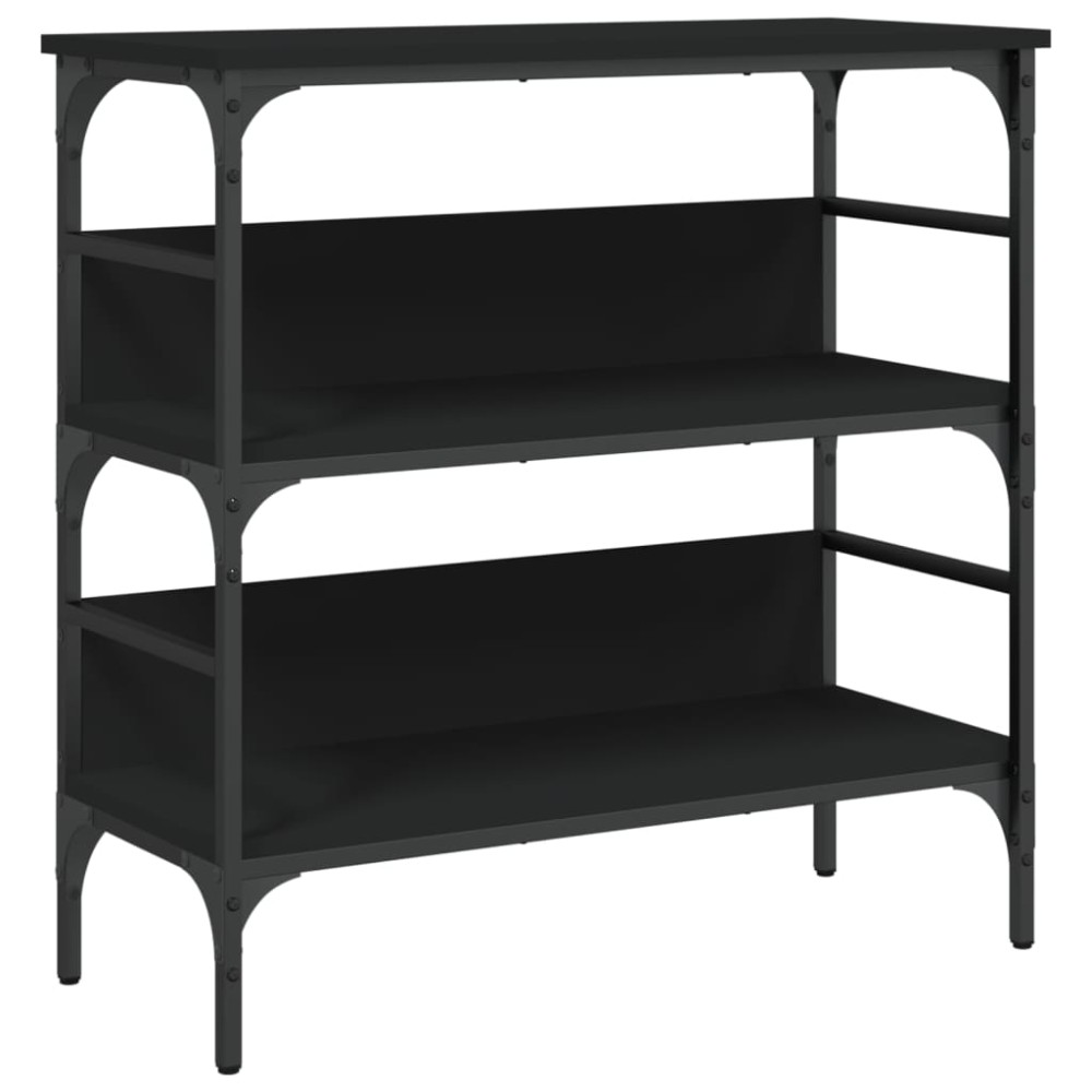 vidaXL Masă consolă, negru, 75x32x75 cm, lemn prelucrat