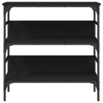 vidaXL Masă consolă, negru, 75x32x75 cm, lemn prelucrat vidaXL Masă consolă, negru, 75x32x75 cm, lemn prelucrat