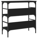 vidaXL Masă consolă, negru, 75x32x75 cm, lemn prelucrat vidaXL Masă consolă, negru, 75x32x75 cm, lemn prelucrat