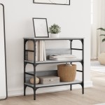 vidaXL Măsuță consolă, gri sonoma, 75x32x75 cm, lemn prelucrat vidaXL Măsuță consolă, gri sonoma, 75x32x75 cm, lemn prelucrat