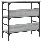 vidaXL Măsuță consolă, gri sonoma, 75x32x75 cm, lemn prelucrat vidaXL Măsuță consolă, gri sonoma, 75x32x75 cm, lemn prelucrat