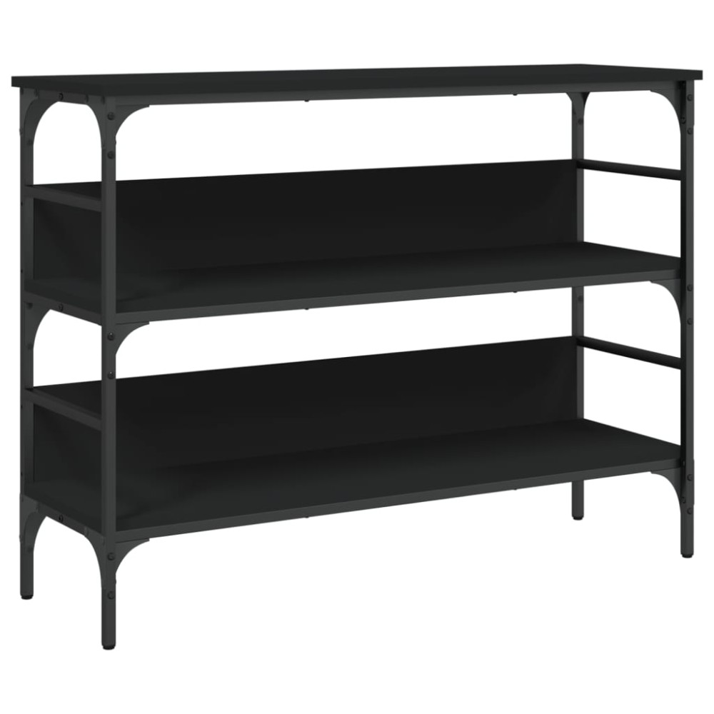 vidaXL Măsuță consolă, negru, 100x32x75 cm, lemn compozit