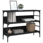 vidaXL Măsuță consolă, negru, 100x32x75 cm, lemn compozit vidaXL Măsuță consolă, negru, 100x32x75 cm, lemn compozit