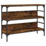 vidaXL Măsuță consolă, stejar fumuriu, 100x32x75 cm, lemn prelucrat vidaXL Măsuță consolă, stejar fumuriu, 100x32x75 cm, lemn prelucrat