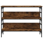vidaXL Măsuță consolă, stejar fumuriu, 100x32x75 cm, lemn prelucrat vidaXL Măsuță consolă, stejar fumuriu, 100x32x75 cm, lemn prelucrat