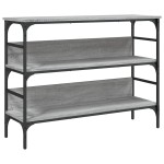 vidaXL Măsuță consolă, gri sonoma, 100x32x75 cm, lemn prelucrat vidaXL Măsuță consolă, gri sonoma, 100x32x75 cm, lemn prelucrat