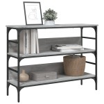 vidaXL Măsuță consolă, gri sonoma, 100x32x75 cm, lemn prelucrat vidaXL Măsuță consolă, gri sonoma, 100x32x75 cm, lemn prelucrat