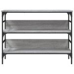 vidaXL Măsuță consolă, gri sonoma, 100x32x75 cm, lemn prelucrat vidaXL Măsuță consolă, gri sonoma, 100x32x75 cm, lemn prelucrat
