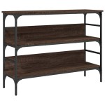 vidaXL Măsuță consolă, stejar maro, 100x32x75 cm, lemn prelucrat vidaXL Măsuță consolă, stejar maro, 100x32x75 cm, lemn prelucrat