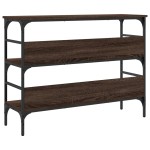 vidaXL Măsuță consolă, stejar maro, 100x32x75 cm, lemn prelucrat vidaXL Măsuță consolă, stejar maro, 100x32x75 cm, lemn prelucrat
