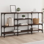 vidaXL Măsuță consolă, stejar maro, 160x29x80 cm, lemn prelucrat vidaXL Măsuță consolă, stejar maro, 160x29x80 cm, lemn prelucrat