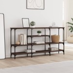 vidaXL Măsuță consolă, stejar maro, 160x29x80 cm, lemn prelucrat vidaXL Măsuță consolă, stejar maro, 160x29x80 cm, lemn prelucrat