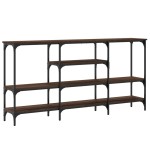 vidaXL Măsuță consolă, stejar maro, 160x29x80 cm, lemn prelucrat vidaXL Măsuță consolă, stejar maro, 160x29x80 cm, lemn prelucrat