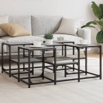 vidaXL Măsuță de cafea, gri sonoma, 91x91x40 cm, lemn prelucrat vidaXL Măsuță de cafea, gri sonoma, 91x91x40 cm, lemn prelucrat