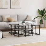 vidaXL Măsuță de cafea, gri sonoma, 91x91x40 cm, lemn prelucrat vidaXL Măsuță de cafea, gri sonoma, 91x91x40 cm, lemn prelucrat