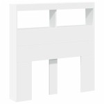 vidaXL Tăblie cu dulap și LED, alb, 100x17x102 cm vidaXL Tăblie cu dulap și LED, alb, 100x17x102 cm