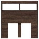 vidaXL Tăblie de pat cu dulap și LED, stejar maro, 100x17x102 cm vidaXL Tăblie de pat cu dulap și LED, stejar maro, 100x17x102 cm