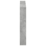 vidaXL Tăblie de pat cu dulap și LED, gri beton, 120x17x102 cm