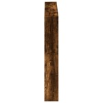 vidaXL Tăblie de pat cu dulap și LED, stejar fumuriu, 120x17x102 cm vidaXL Tăblie de pat cu dulap și LED, stejar fumuriu, 120x17x102 cm