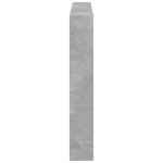 vidaXL Tăblie de pat cu dulap și LED, gri beton, 140x17x102 cm