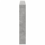 vidaXL Tăblie de pat cu dulap și LED, gri beton, 160x17x102 cm