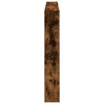 vidaXL Tăblie de pat cu dulap și LED, stejar fumuriu, 160x17x102 cm