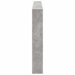 vidaXL Tăblie de pat cu dulap și LED, gri beton, 200x17x102 cm