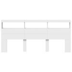 vidaXL Tăblie cu dulap și LED, alb, 220x17x102 cm vidaXL Tăblie cu dulap și LED, alb, 220x17x102 cm