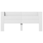 vidaXL Tăblie cu dulap și LED, alb, 220x16,5x103,5 cm vidaXL Tăblie cu dulap și LED, alb, 220x16,5x103,5 cm