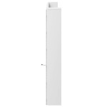 vidaXL Tăblie cu dulap și LED, alb, 220x16,5x103,5 cm vidaXL Tăblie cu dulap și LED, alb, 220x16,5x103,5 cm