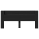 vidaXL Tăblie cu dulap și LED, negru, 220x16,5x103,5 cm vidaXL Tăblie cu dulap și LED, negru, 220x16,5x103,5 cm