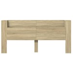 vidaXL Tăblie de pat cu dulap și LED, stejar sonoma, 220x16,5x103,5 cm vidaXL Tăblie de pat cu dulap și LED, stejar sonoma, 220x16,5x103,5 cm