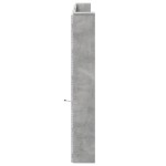 vidaXL Tăblie de pat cu dulap și LED, gri beton, 220x16,5x103,5 cm