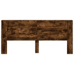 vidaXL Tăblie de pat cu dulap și LED, stejar fumuriu, 220x16,5x103,5cm vidaXL Tăblie de pat cu dulap și LED, stejar fumuriu, 220x16,5x103,5cm