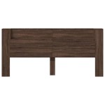 vidaXL Tăblie de pat cu dulap și LED, stejar maro, 220x16,5x103,5 cm