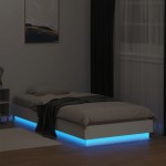 vidaXL Cadru de pat cu lumini LED, alb, 100x200 cm vidaXL Cadru de pat cu lumini LED, alb, 100x200 cm