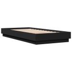 vidaXL Cadru de pat cu lumini LED, negru, 100x200 cm vidaXL Cadru de pat cu lumini LED, negru, 100x200 cm